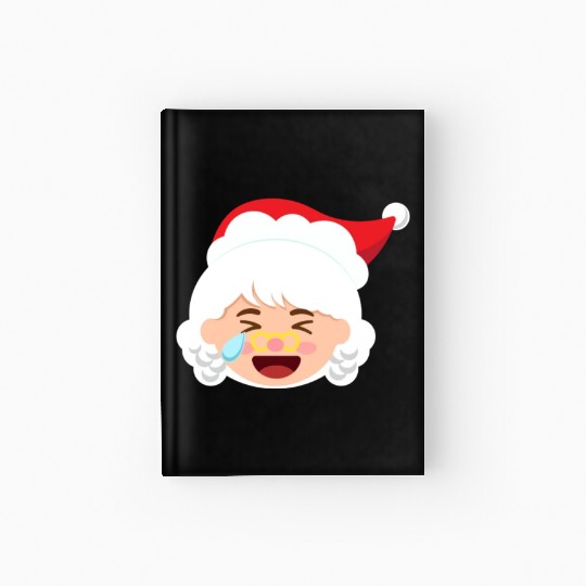 Mrs Claus Emoticons Cry Laughing Loud Christmasmrs Hardcover Journal