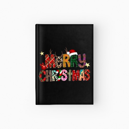 Merry Christmas Family Christmas tree Holiday Hardcover Journal