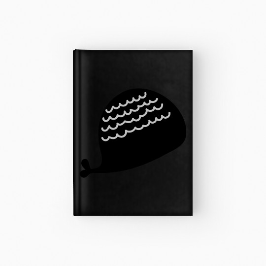 Lonely Black Whale In The Ocean Hardcover Journal