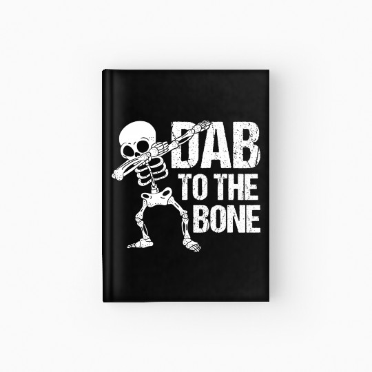 Dab To The Bone Dancing Skeleton Halloween Hardcover Journal