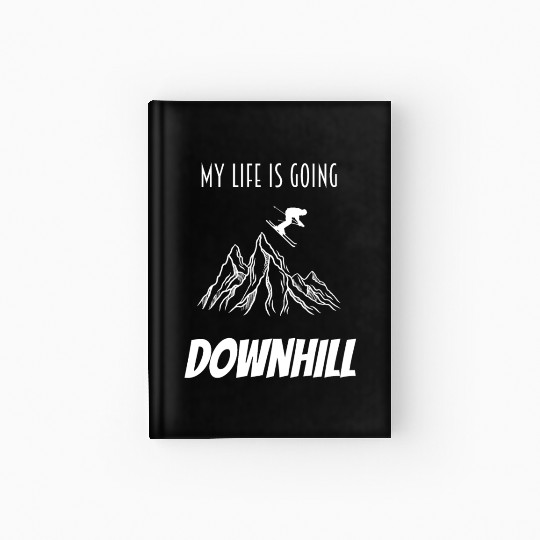 ski skiing Hardcover Journal