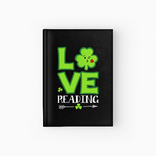 Love Shamrock Reading Teacher Funny St Patricks Da Hardcover Journal
