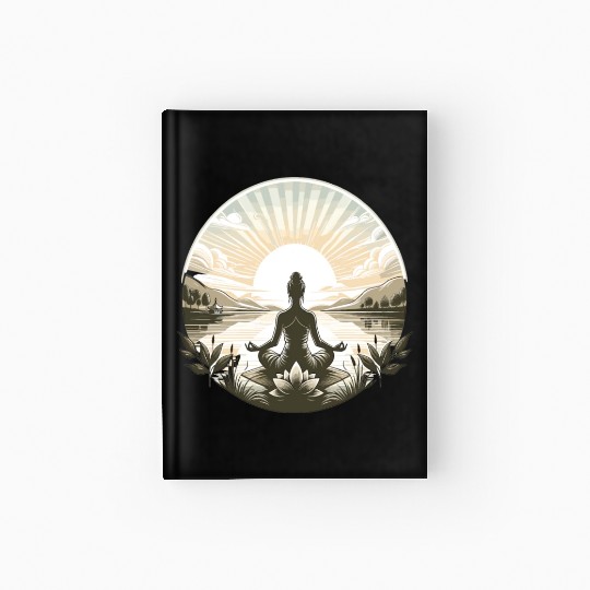 Yoga lotus design Hardcover Journal