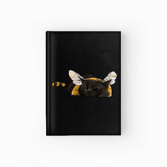 Fuzzy Little Bumblebee Kitty Hardcover Journal