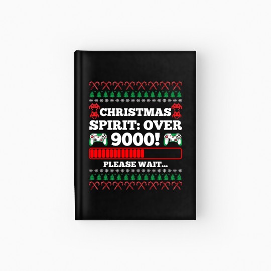 Christmas Spirit: Over 9000! Please Wait Gambling Hardcover Journal