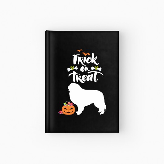 Trick Or Treat Great Pyrenees Dog Halloween Hardcover Journal