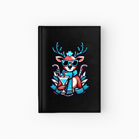 cool reindeer Hardcover Journal