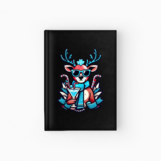 cool reindeer Hardcover Journal