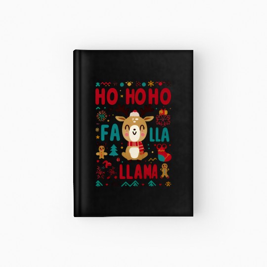 ho ho ho reindeer Hardcover Journal
