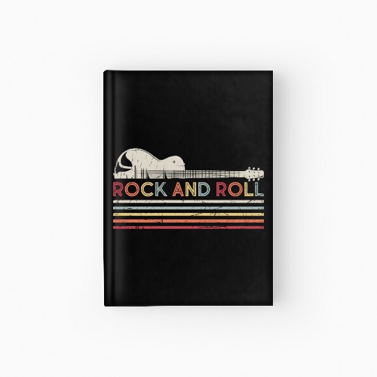 Rock And Roll Vintage Guitar Hardcover Journal