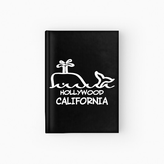 Hollywood California Whale Souvenirs Gifts Hardcover Journal