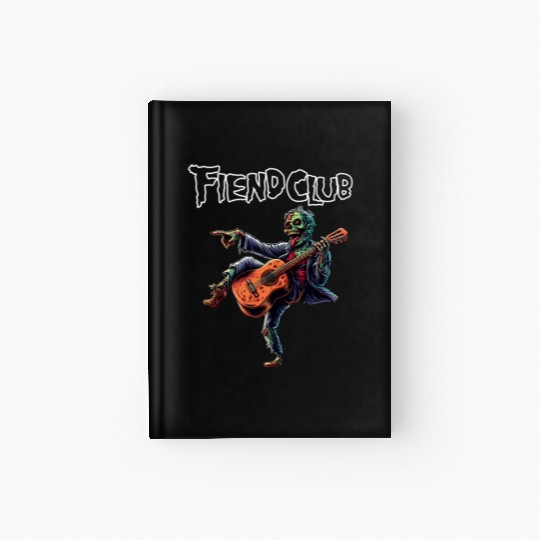 Fiend Club Zombie Playing a Guitar Hardcover Journal