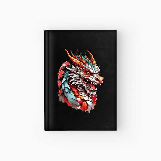 Chinese Dragon Head Hardcover Journal design