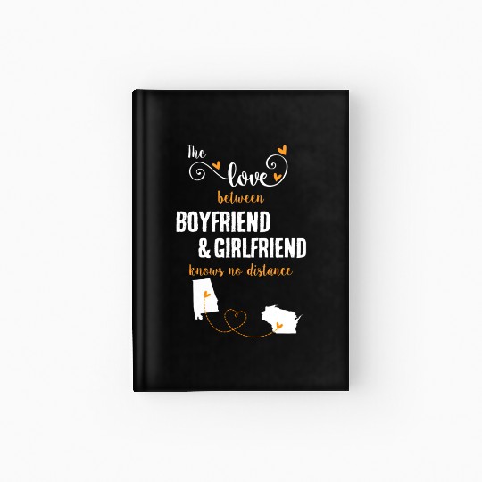 Love Between BF And GF Albm To Wisconsin Gift Hardcover Journal