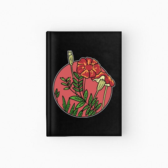 Mexican Marigold Nature Lover Gift Hardcover Journal