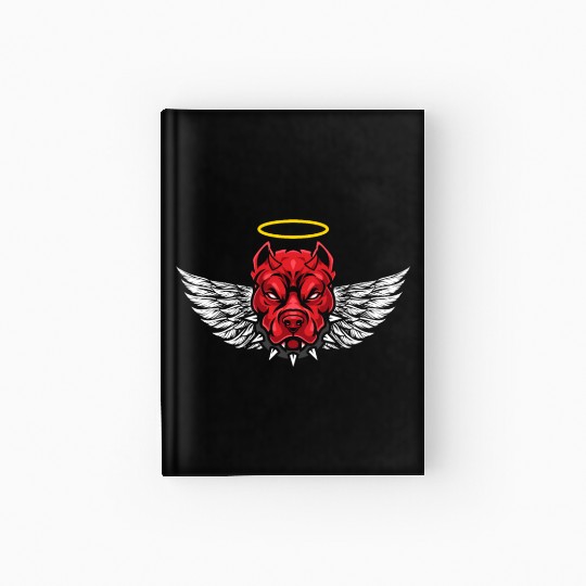 Devil American Pitbull Dog Hardcover Journal