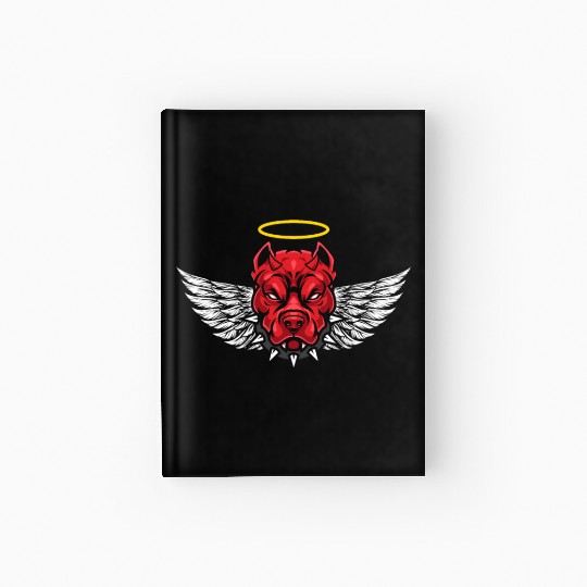 Devil American Pitbull Dog Hardcover Journal