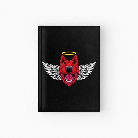 Devil Bull Terrier Dog Hardcover Journal