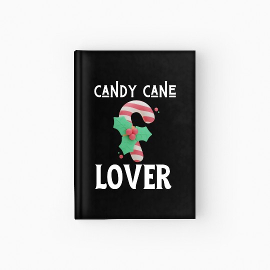 Candy Cane Lover Christmas Peppermint Candy Canes Hardcover Journal