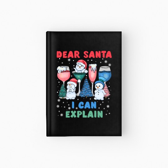 Schneemann Dear Santa I can Explain Funny Hardcover Journal