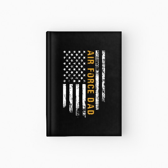 US Flag Airplane Patriotic American Pilot Hardcover Journal