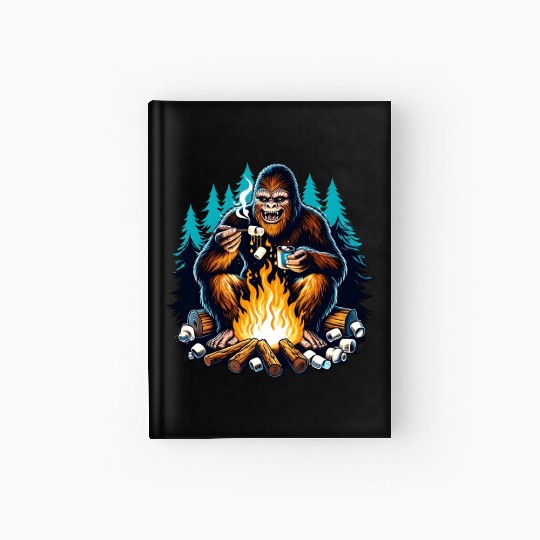 Bigfoot at the campfire Hardcover Journal