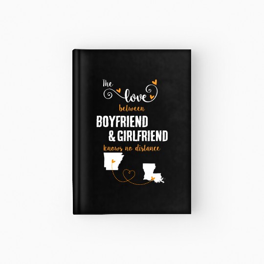 Love Between BF And GF Arkansas To Louisiana Gift Hardcover Journal
