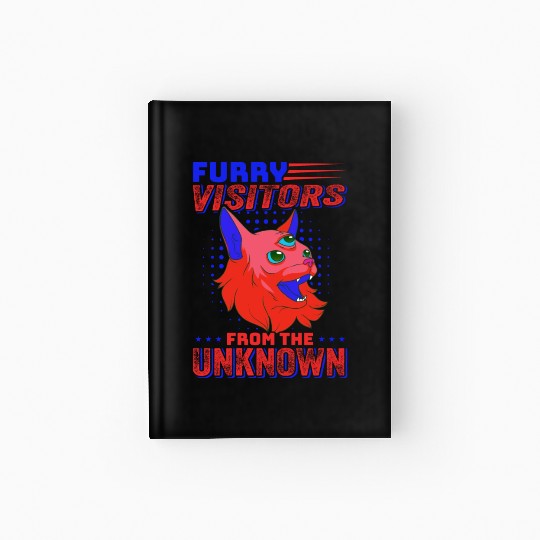 Cat Alien, Aliens, UFO, UAP, Space Unknown Flight Hardcover Journal