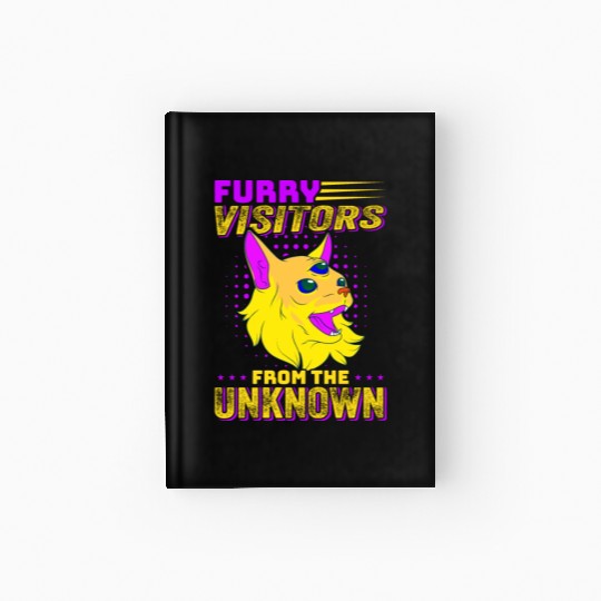 Cat Alien, Aliens, UFO, UAP, Space Unknown Flight Hardcover Journal