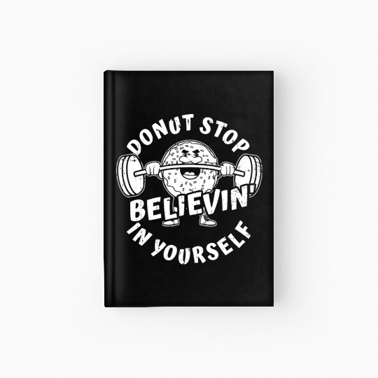 Fitness Donut Funny Donut Gym Hardcover Journal