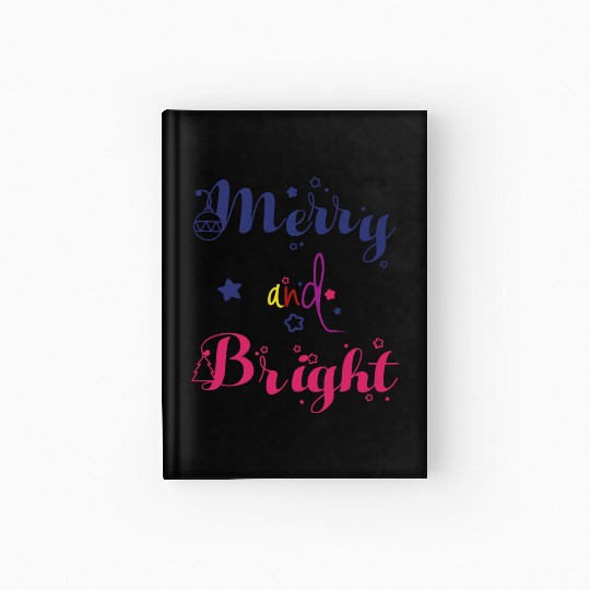 Merry and Bright Christmas Hardcover Journal