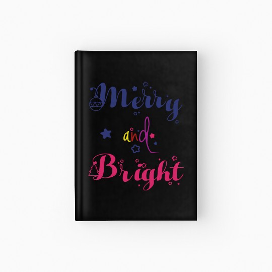 Merry and Bright Christmas Hardcover Journal