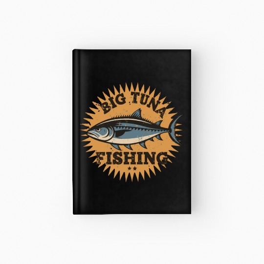 Big Tuna Fishing Vintage Design Hardcover Journal