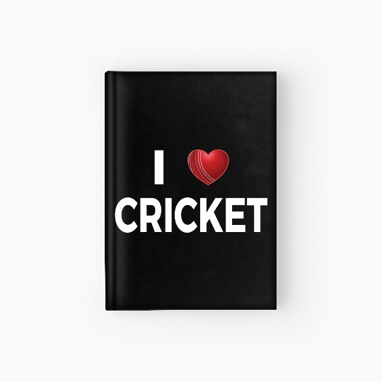 I Love Cricket Hardcover Journal