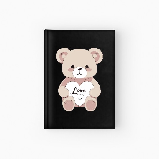 Valentine Teddy Bear Hardcover Journal