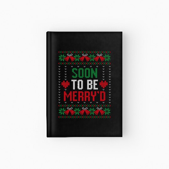 Soon to be Married Merry'd Xmas Bride and Groom Hardcover Journal
