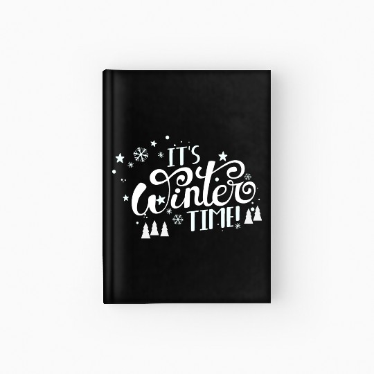 Letter graphic winter in the snow land tree Hardcover Journal