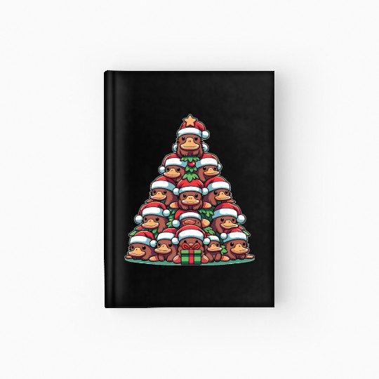 Schnabeltier Christmas Tree Merry Christmas Hardcover Journal