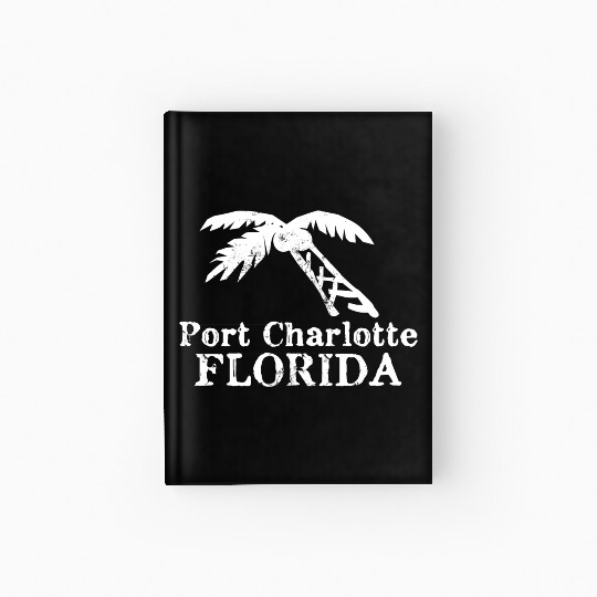 Port Charlotte Florida Palm Tree Souvenirs Gifts Hardcover Journal