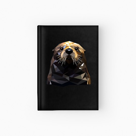 Geometric Style Sea Otter Hardcover Journal