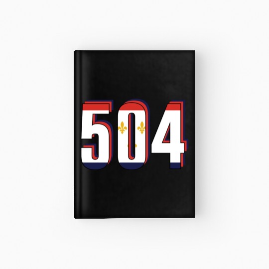 504 Area Code New Orleans Louisiana Map Number Hardcover Journal