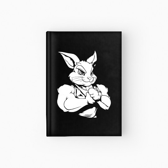 Workout Gym Rabbit Hardcover Journal