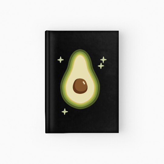 Avocado Green Stars Hardcover Journal