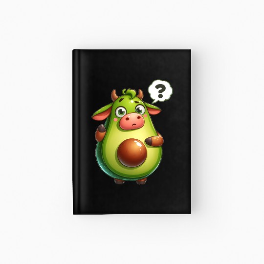 Avocado cow Hardcover Journal