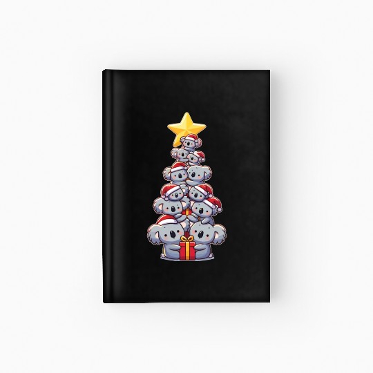 Koala Christmas Tree Merry Christmas Hardcover Journal