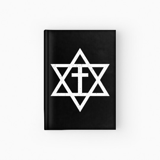 Messianic Cross Star of David Hardcover Journal