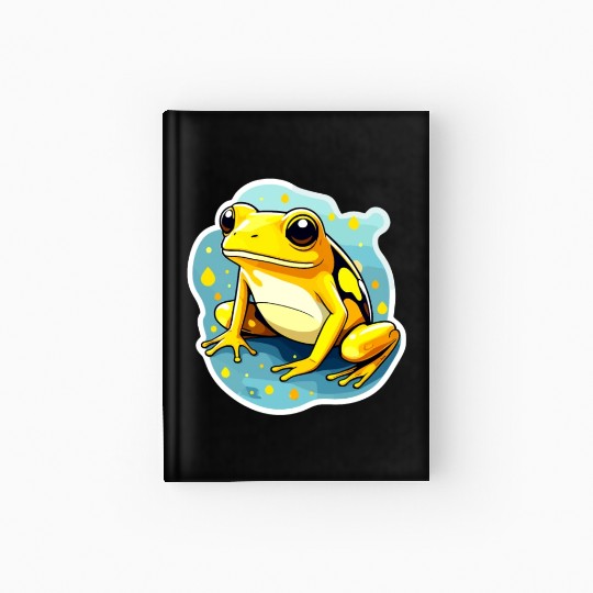 Golden Poison Frog Illustration Hardcover Journal