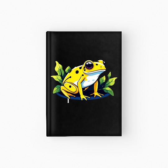 Golden Poison Frog Illustration Hardcover Journal