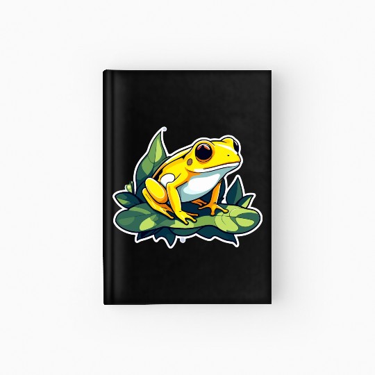 Golden Poison Frog Illustration Hardcover Journal