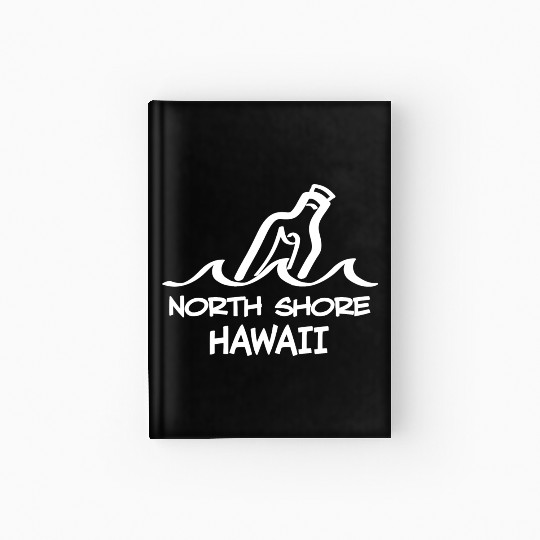 North Shore Hawaii Message In A Bottle Souvenirs Hardcover Journal